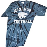Gananda Football Adult Navy Tye Dye Tee Shirt