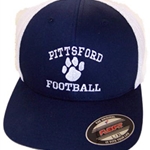 Pittsford Football Navy White Flex Fit Mesh Hat