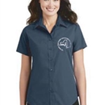 Nurse Practitioner Association Ladies Short Sleeve Poplin Shirt