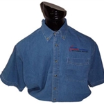 Custom Courier Solutions Men's Short Sleeve Denim Shirt