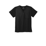 Wink Unisex Black WorkFlex Chest Pocket V-Neck Top - $24.00