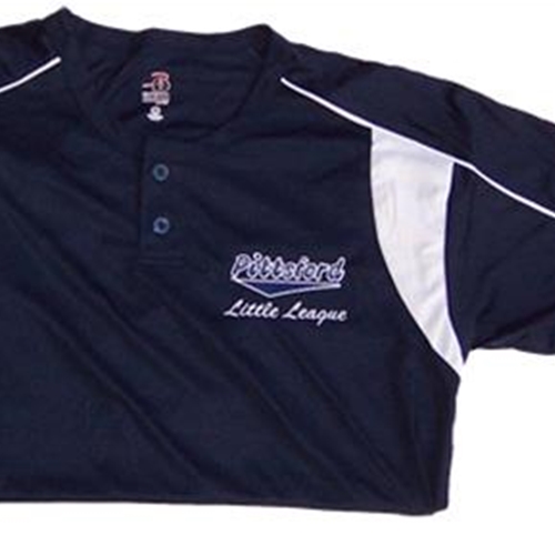 Pittsford Little League Adult Dry Pro Henley Short Sleeve T