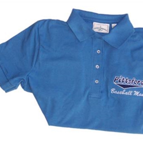Pittsford Little League Ladies Baseball Mom Golf Shirt
