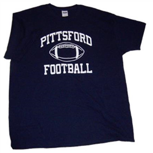 Pittsford Panthers Football Adult Navy 100% Cotton Tee