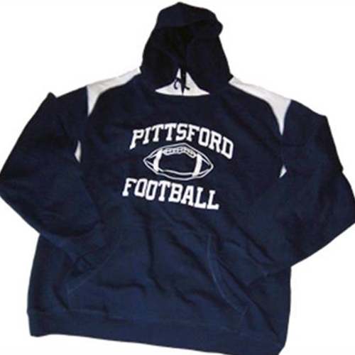 Pittsford Panthers Football Adult Navy White Hooded Sweatshirt