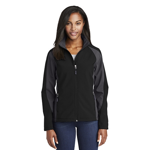 Villa of Hope Womens Port Authority Black/Graphite Two Tone Soft Shell Jacket