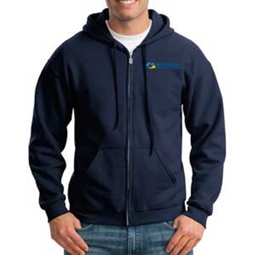 eHealth Technologies Mens Full Zip Hooded Sweatshirt