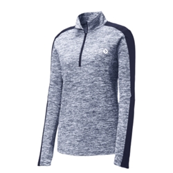 Ladies Electric Heather 1/4 Zip Pullover - $26.00