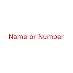 Add a Name or Number - $9.00